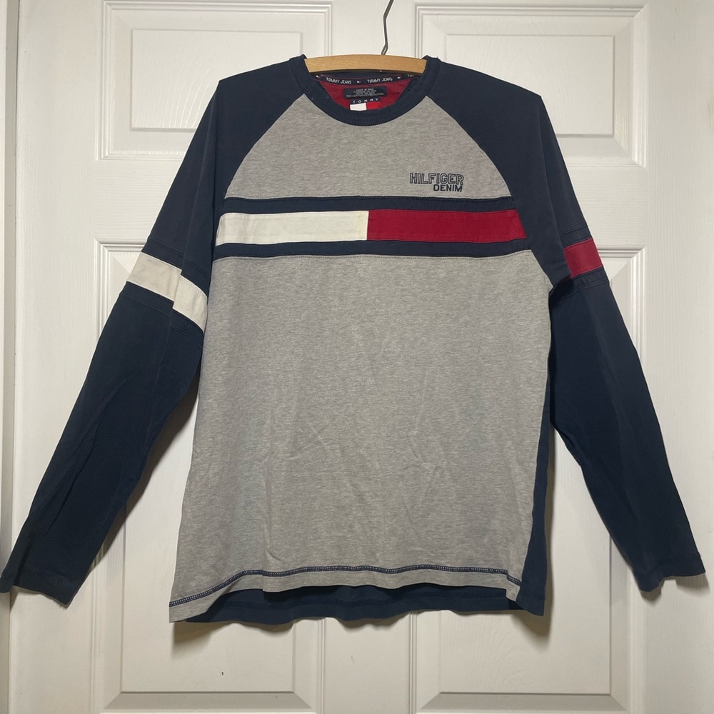 Tommy Hilfiger Vintage 90s Men’s Long Sleeve Shirt Medium Lightweight Fall